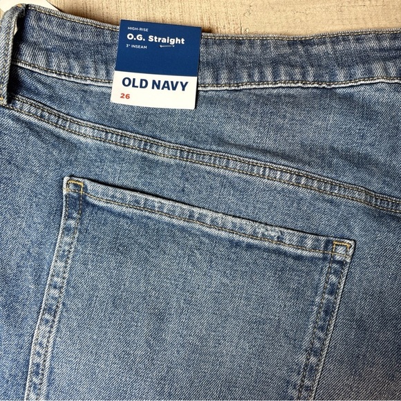 Old Navy O.G. Straight Shorts Cut Off Size 26 High Rise Secret Smooth Pockets - Picture 16 of 16